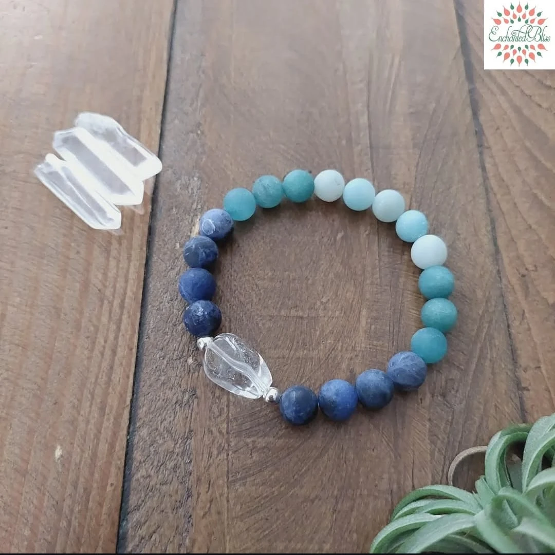 Sodalite, Blue Quartz, Amazonite, Clear Quartz