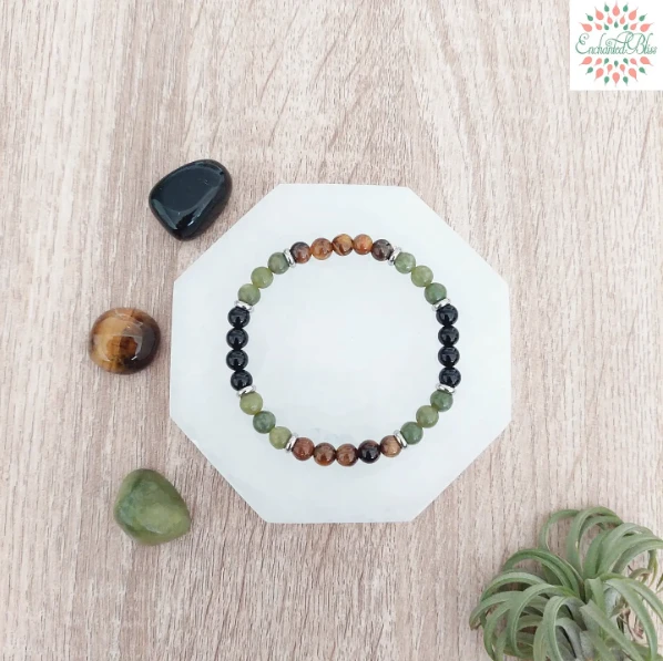 Nephrite Jade, Tigers Eye, Black Onyx