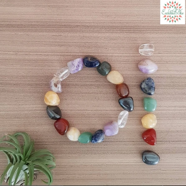 Chakra Balancing Tumbled Stone Bracelet