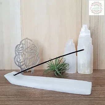 Selenite Incense Stick Holder 20cm long