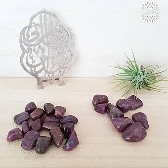 Raw Ruby Tumbled Stones