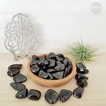 Jet Tumbled Stone “The Stone of Superior Protection”