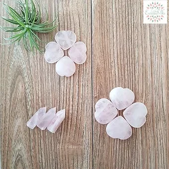 Rose Quartz Unconditional Love Hearts