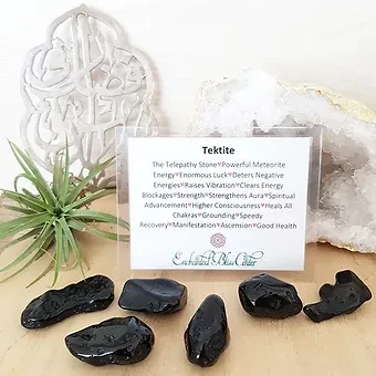 Rare Tektite Meteorite Tumbled stone The Telepathy Stone