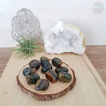 Blue Tigers Eye Tumbled Stone